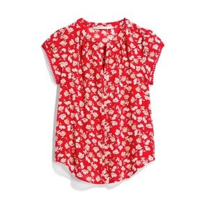 Stitch Fix Red Floral Blouse